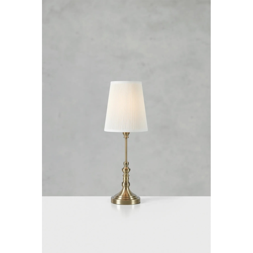 Markslöjd 108970 – Tischlampe NOBLE 1x E14/40W/230V, 66 cm, weiß/messing