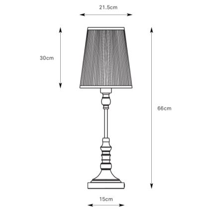 Markslöjd 108970 – Tischlampe NOBLE 1x E14/40W/230V, 66 cm, weiß/messing