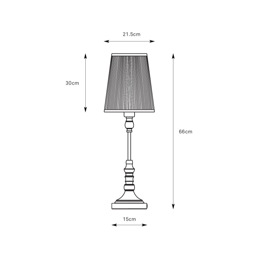 Markslöjd 108970 – Tischlampe NOBLE 1x E14/40W/230V, 66 cm, weiß/messing