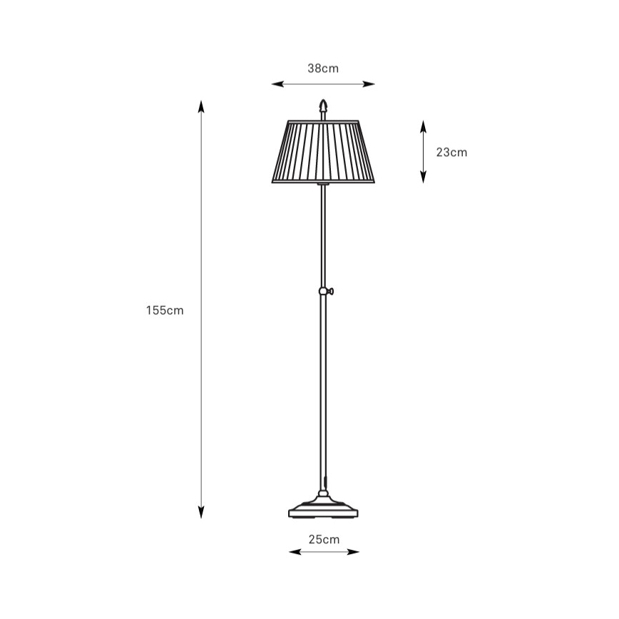 Markslöjd 108972 - Stehleuchte OXFORD 1xE14/40W/230V weiß/messing