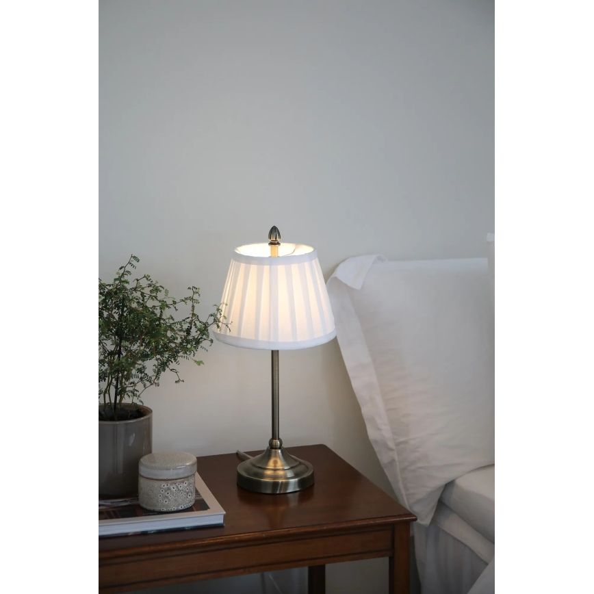Markslöjd 108973 - Tischleuchte OXFORD 1xE14/40W/230V weiß/Messing
