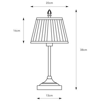 Markslöjd 108973 - Tischleuchte OXFORD 1xE14/40W/230V weiß/Messing