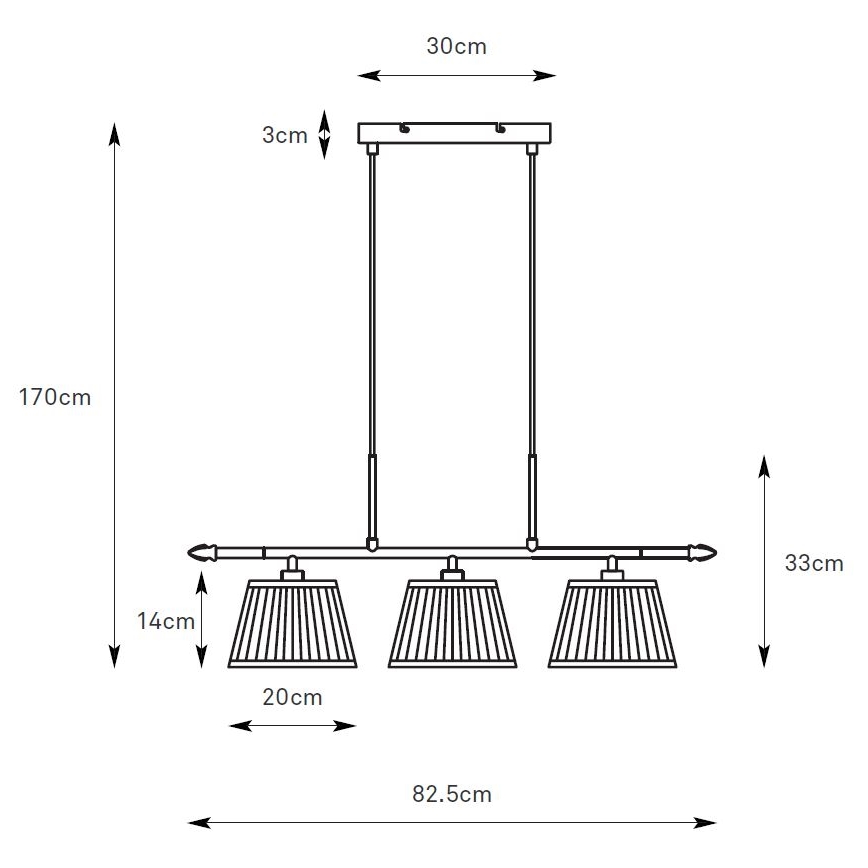 Markslöjd 108975 - Pendelleuchte an Kabel OXFORD 3xE14/40W/230V Messing/Weiß
