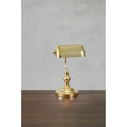 Markslöjd 108977 - Tischlampe BANKERS 1xE14/40W/230V goldfarben