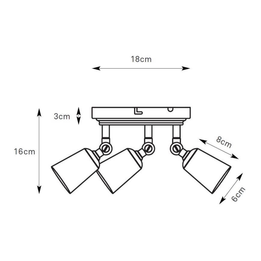 Markslöjd 108981 - Deckenspot TINY 3xGU10/7W/230V, Hochglanzchrom