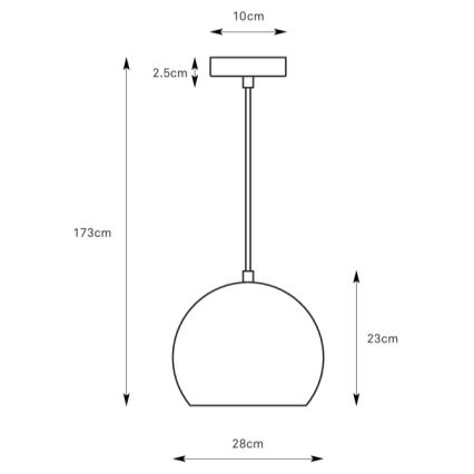 Markslöjd 108986 - Hängeleuchte POP, 1xE27/40W/230V, Ø 28 cm, grau