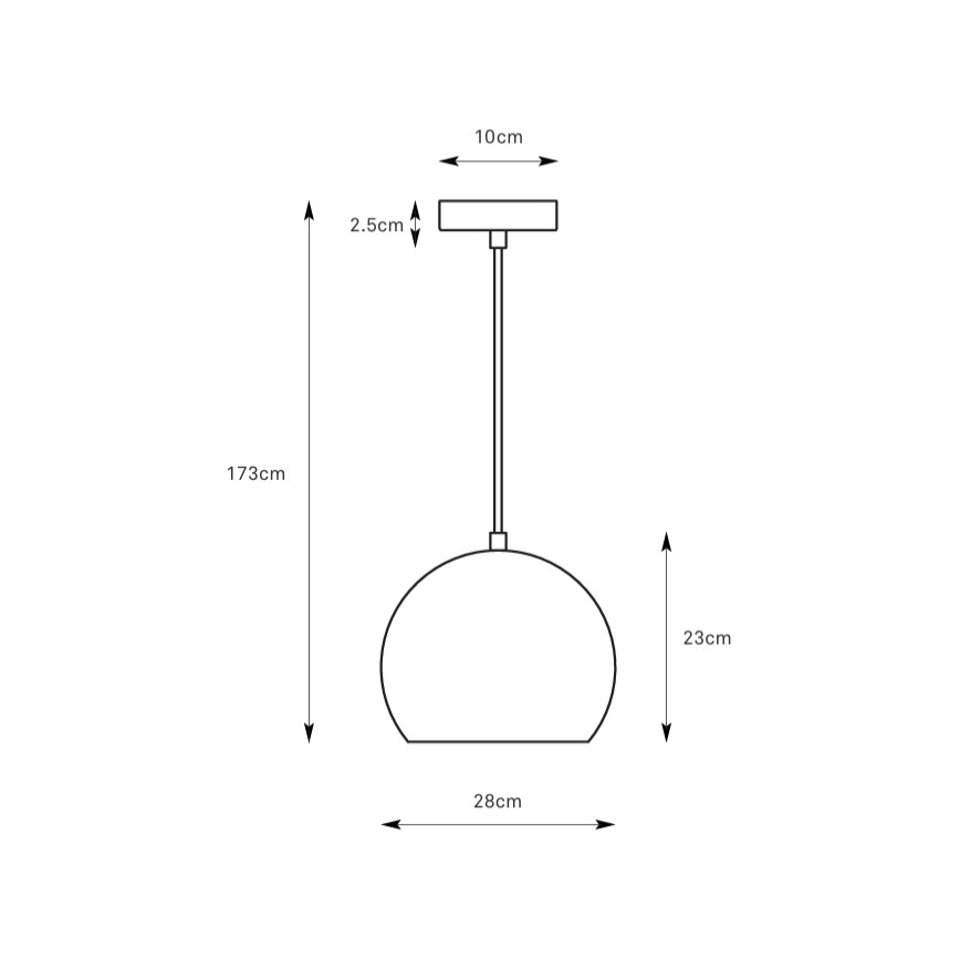 Markslöjd 108987 - POP Pendelleuchte an Kabel 1xE27/40W/230V Ø 28 cm, braun