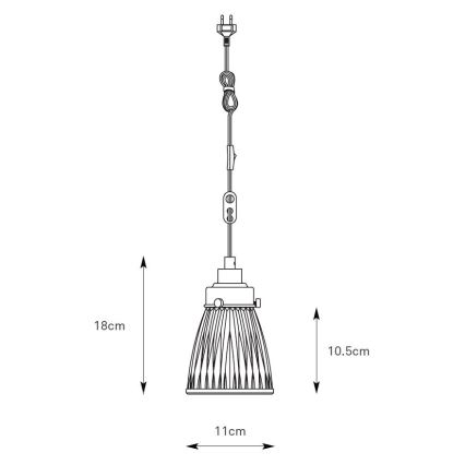 Markslöjd 109009 - Hängeleuchte BELLIS, 1x E14/40W/230V, mattchrom