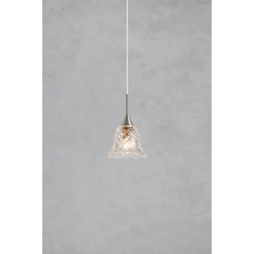 Markslöjd 109012 - Hängeleuchte LUNA an Kabel, 1xE14/40W/230V, mattes Chrom