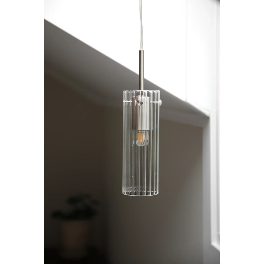 Markslöjd 109013 - Pendelleuchte an Kabel TIBIA 1xE14/40W/230V klar/messing