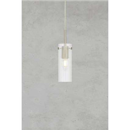 Markslöjd 109013 - Pendelleuchte an Kabel TIBIA 1xE14/40W/230V klar/messing