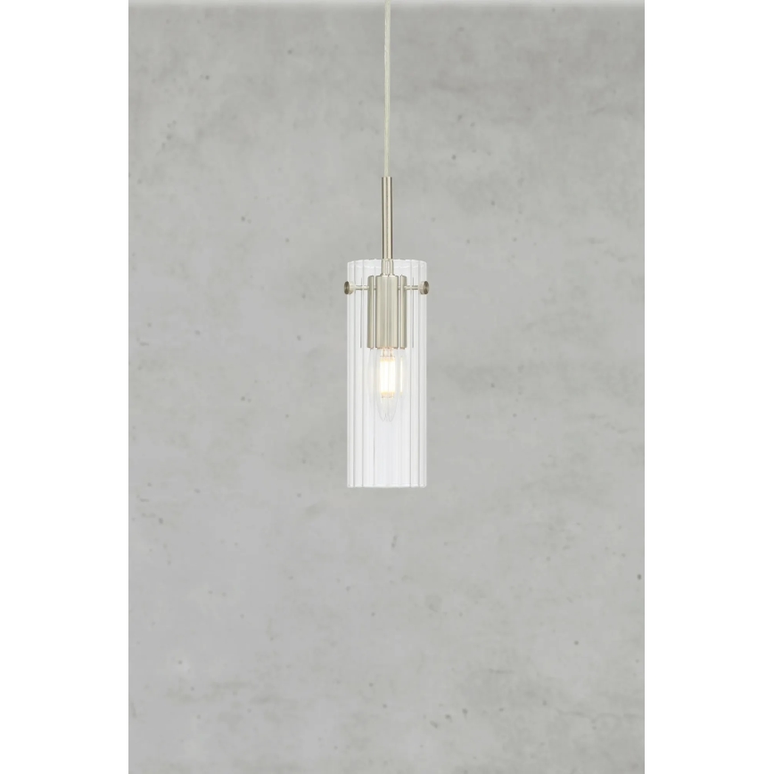 Markslöjd 109013 - Pendelleuchte an Kabel TIBIA 1xE14/40W/230V klar/messing