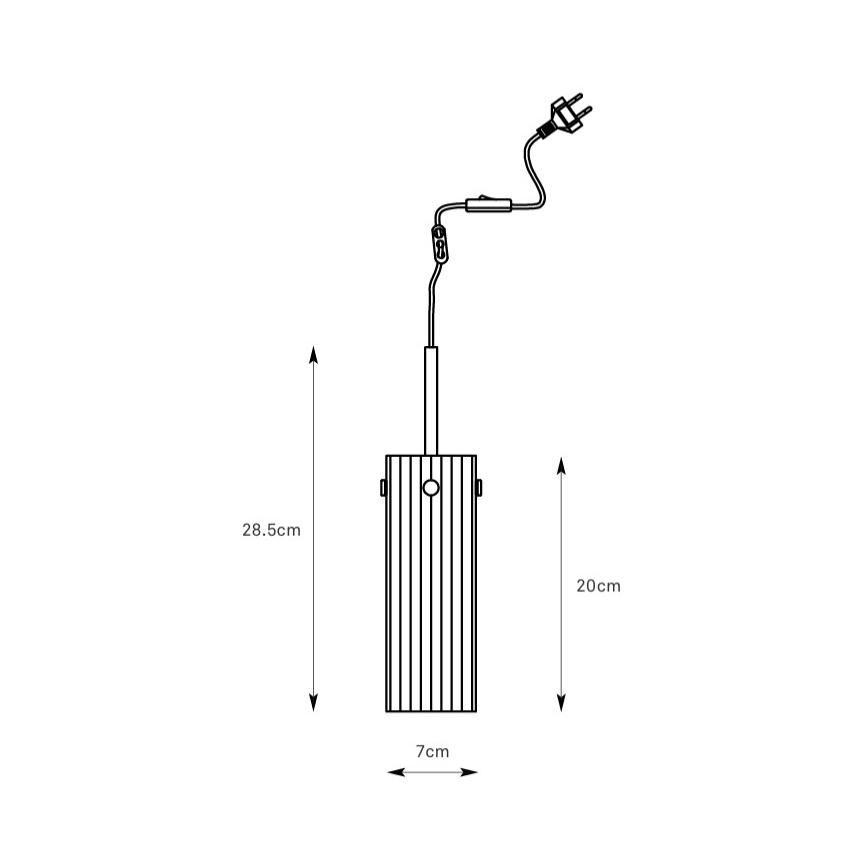 Markslöjd 109015 - Pendelleuchte TIBIA mit Kabel 1xE14/40W/230V rauchbeige/Messing