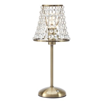 Markslöjd 109125 - LED-dimmbare, wiederaufladbare Touch-Tischlampe LIORA 1xE14/2W/2000 mAh Messing