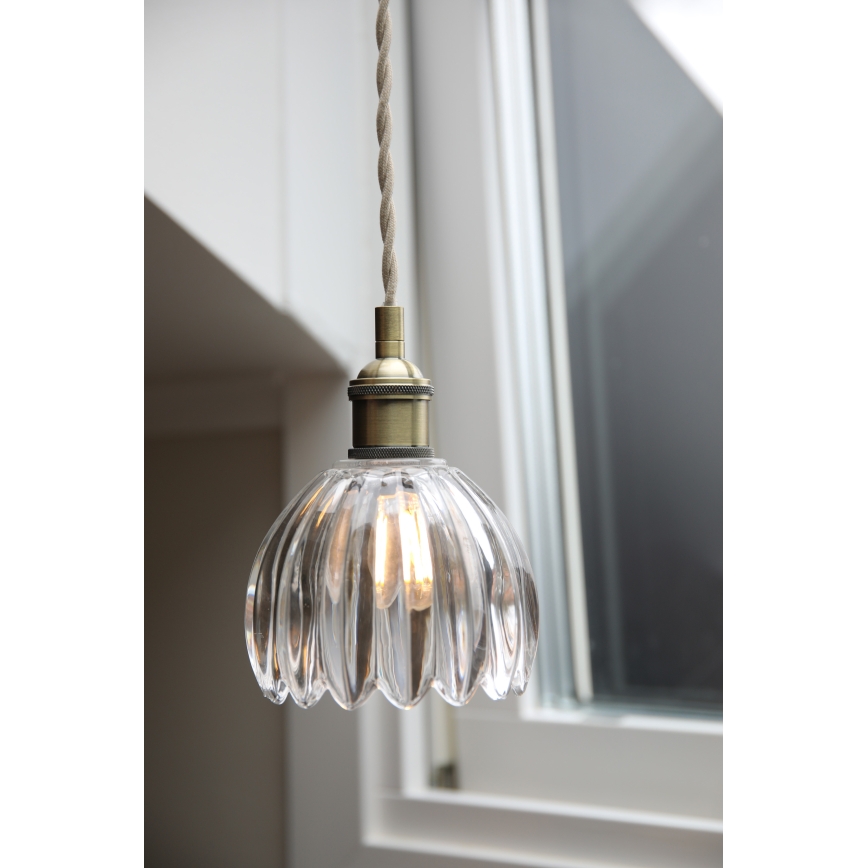 Markslöjd 109136 - Pendelleuchte an Kabel GOTA 1xE14/40W/230V Ø 13 cm Messing/klarglas