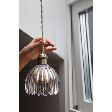 Markslöjd 109136 - Pendelleuchte an Kabel GOTA 1xE14/40W/230V Ø 13 cm Messing/klarglas