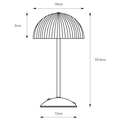 Markslöjd 109139 - Tischlampe ZIN 2xG9/20W/230V grau