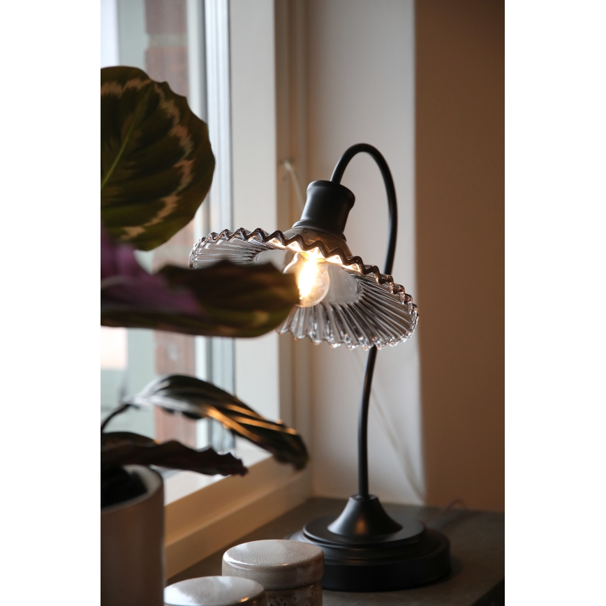 Markslöjd 109151 - Tischleuchte NOVIA 1xE27/60W/230V schwarz/rauchgrau
