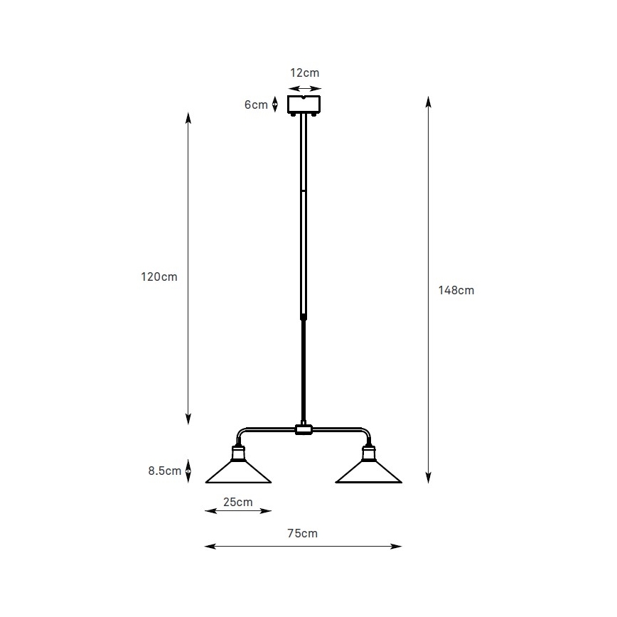Markslöjd 109161 - Pendelleuchte an Stange VELA 2xE27/60W/230V grün/messing