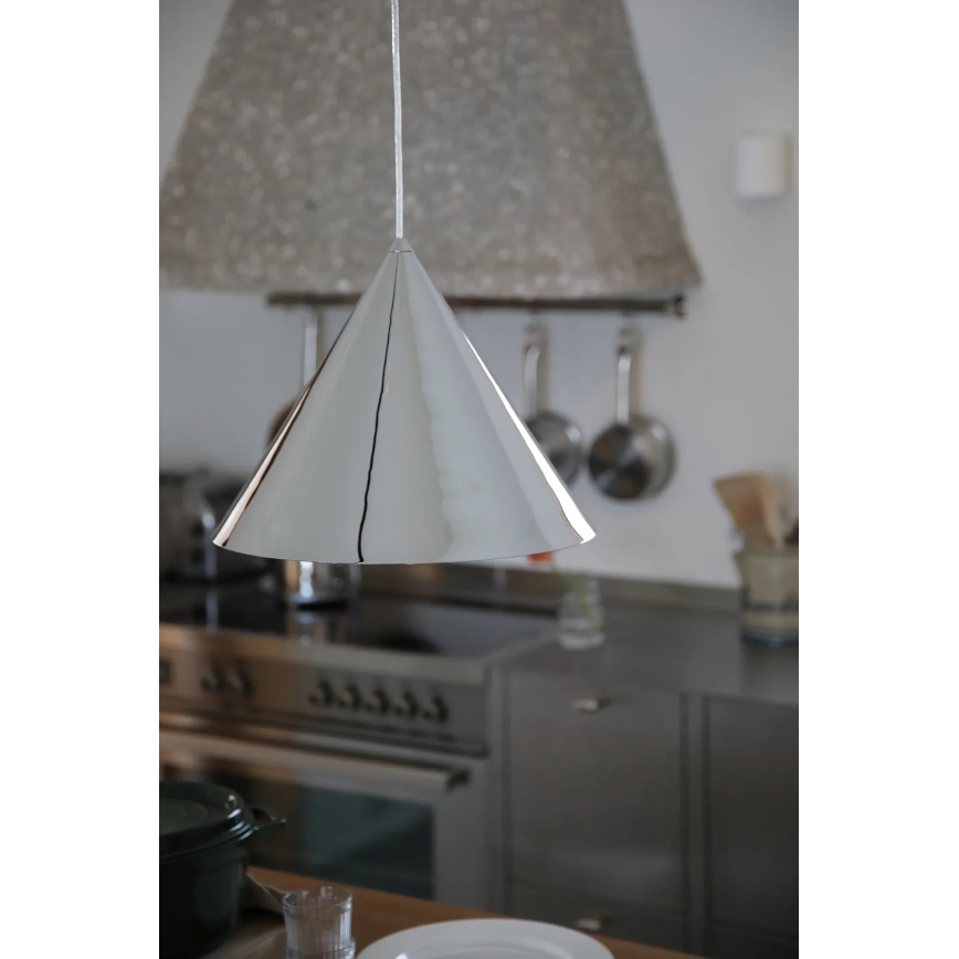 Markslöjd 109163 - Pendelleuchte mit Kabel Tipp 1xE27/60W/230V, glänzender Chrom
