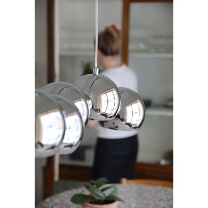 Markslöjd 109168 - Pendelleuchte mit Kabelaufhängung CUPOLO 7xE14/40W/230V glänzender Chrom