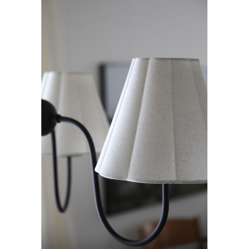 Markslöjd 109172 - Pendelleuchte mit Kabel VEYA 3xE14/40W/230V Leinen/Schwarz