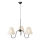 Markslöjd 109172 - Pendelleuchte VEYA an Kabel, 3×E14/40 W/230 V, Ø 90 cm, Leinen/Schwarz