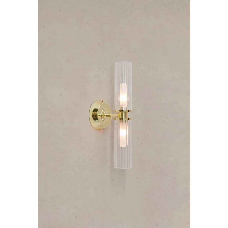 Markslöjd 109236 - Badezimmer-Wandleuchte RIMINI 2xG9/20W/230V IP44 Messing