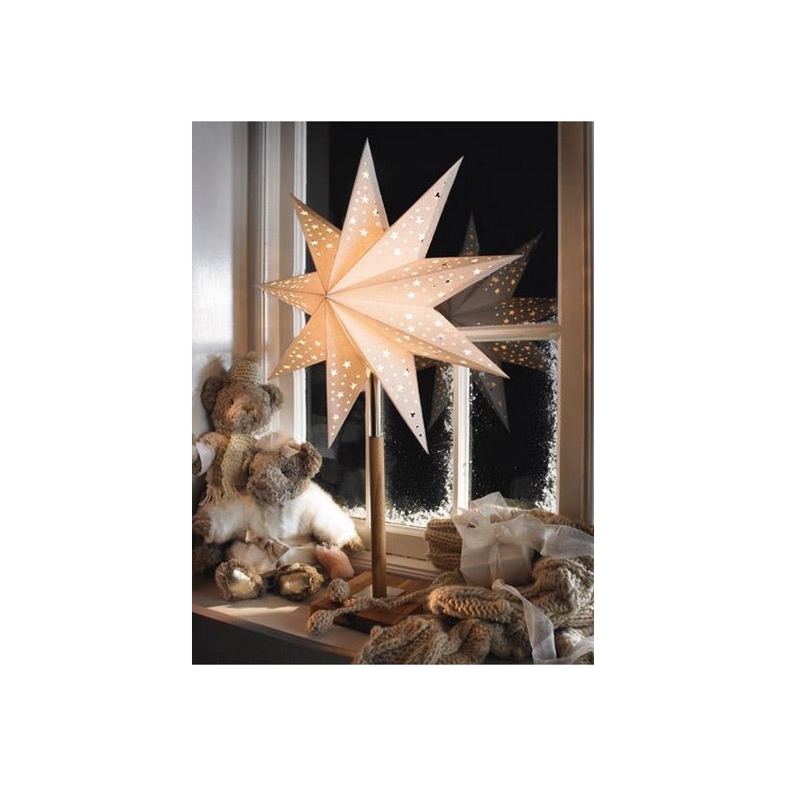 Markslöjd 700323 - Weihnachtsdekoration SOLVALLA 1xE14/25W/230V weiß 65 cm