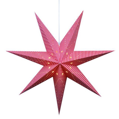 Markslöjd 702785 - Weihnachtsdekoration  GULLI 1xE14/25W/230V Stern75 cm rot