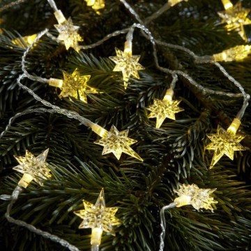 Markslöjd 702935 - LED-Weihnachtslichterkette STJÄRNA 20xLED/3xAA 1,9m warmweiβ