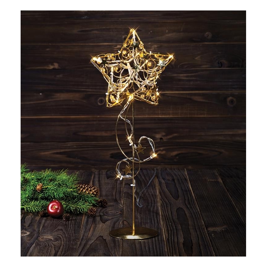 Markslöjd 703900 - LED Weihnachtsdeko HAGABERG 20xLED/0,5W/230/24V gold