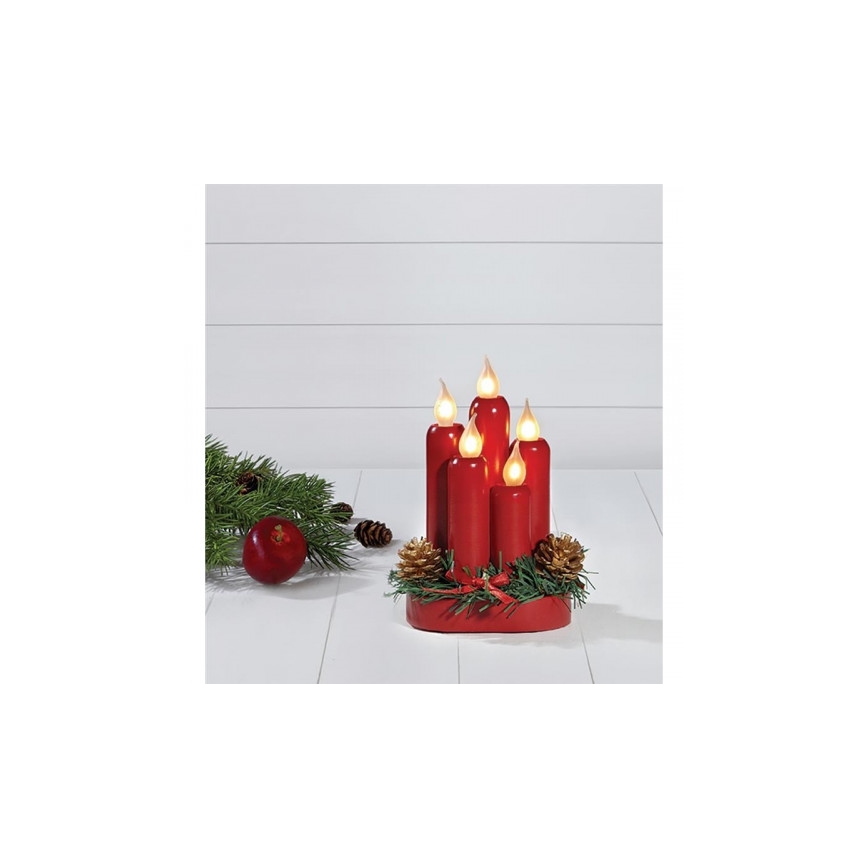 Markslöjd 704017 - Weihnachtskerzenhalter HANNA 5xE10/0,06W/230V