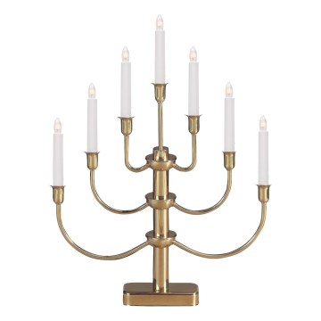 Markslöjd 704415 - Weihnachtsleuchter GYLLING 7xE10/3W/230V goldfarben