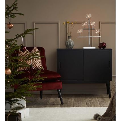 Markslöjd 704820 - Weihnachtskerzenleuchter MAESTRO 5xE5/0,8W/230/12V glänzendes Chrom