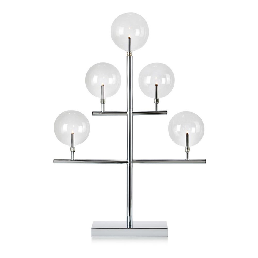 Markslöjd 704820 - Weihnachtskerzenleuchter MAESTRO 5xE5/0,8W/230/12V glänzendes Chrom