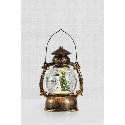 Markslöjd 705053 - LED Weihnachtsdekoration LOTHAR LED/0,15W/3xAA Laterne Bronze