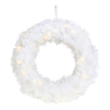 Markslöjd 705290 - LED Weihnachtskranz FEATHER LED/1,2W/3xAA Ø 35 cm
