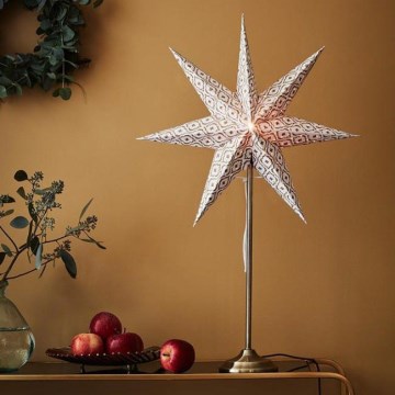 Markslöjd 705310 - Weihnachtsdekoration BAROQUE 1xE14/25W/230V 65 cm weiß/matt Chrom