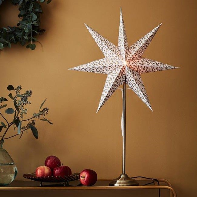 Markslöjd 705310 - Weihnachtsdekoration BAROQUE 1xE14/25W/230V 65 cm weiß/matt Chrom