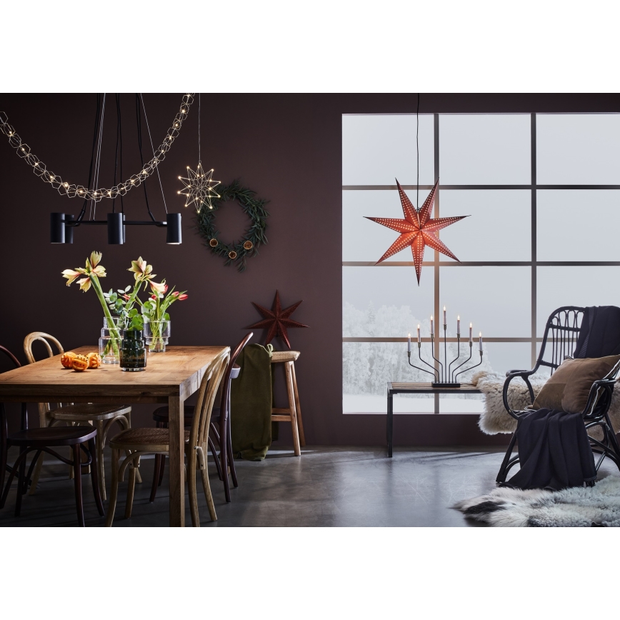 Markslöjd 705808 - Weihnachtsdekoration EMBLA 1xE14/25W/230V d 75 cm rot