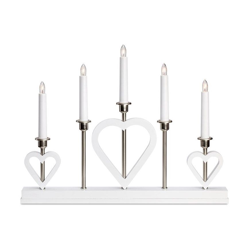 Markslöjd 705830 - Weihnachtsleuchter MELISSA 5xE10/3W/230V weiß