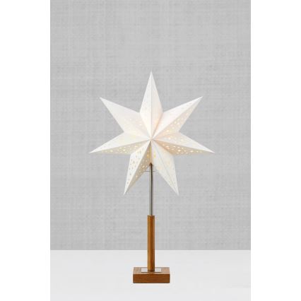 Markslöjd 706041 - Weihnachtsdekoration SOLVALLA 1xE14/25W/230V 35 cm weiß/Eiche