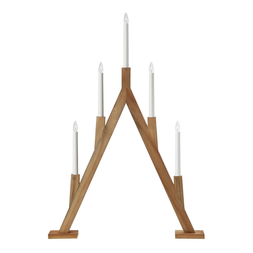 Markslöjd 706161 - Weihnachtskerzenleuchter BJURFORS 5xE10/3W/230V braun