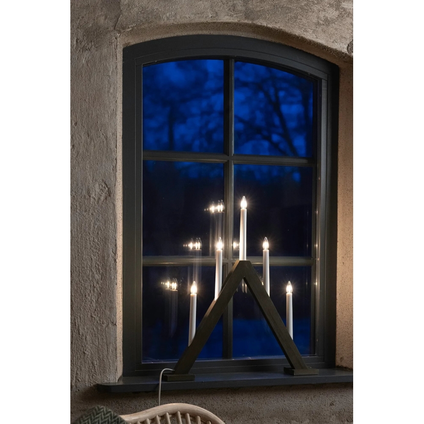 Markslöjd 706224 - Weihnachtsleuchter ARIELE 5xE10/3W/230V Kiefer/Braun