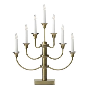 Markslöjd 706282 - Weihnachtskerzenhalter GYLLING 7xE10/3W/230V Messing