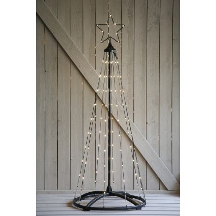 Markslöjd 706328 - LED-Außen-Weihnachtsdekoration ABETO 90xLED/2,7W/230V 1,2m IP44 schwarz