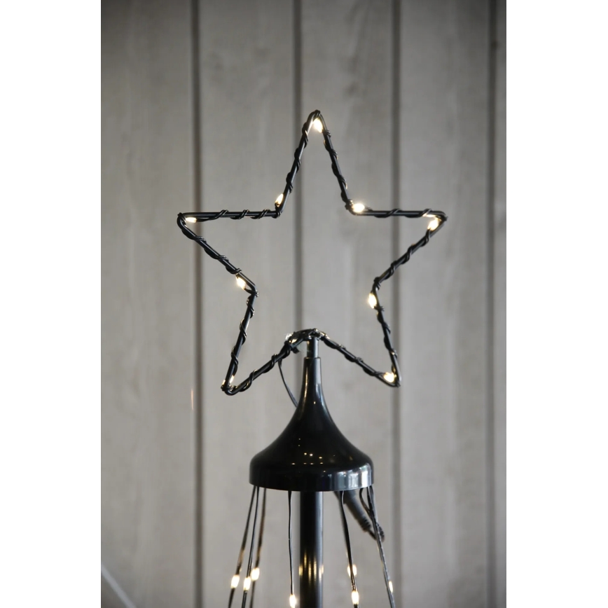 Markslöjd 706328 - LED-Außen-Weihnachtsdekoration ABETO 90xLED/2,7W/230V 1,2m IP44 schwarz