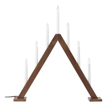 Markslöjd 706468 - Weihnachtsleuchter ARIELE 7xE10/3W/230V Kiefer/braun