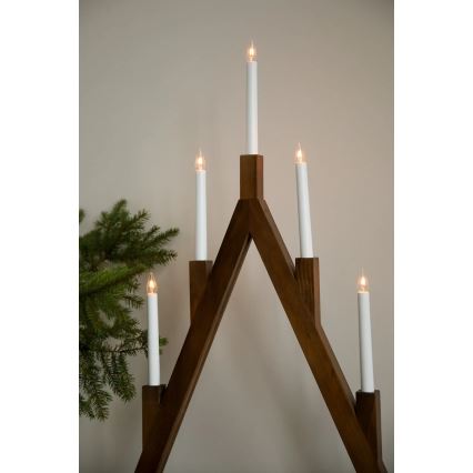 Markslöjd 706471 - Weihnachtsleuchter BJURFORS 5xE10/3W/230V Kiefer/braun